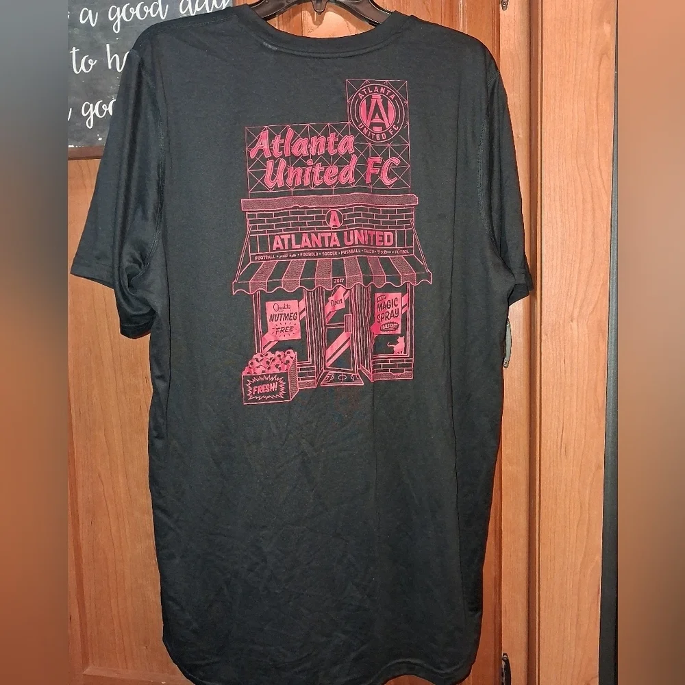 Adidas Atlanta United FC Black Tee with Red Accents In A Mens Size 2XL. NWT